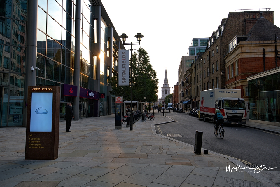 Fine Art, Limited Edition, Cycling, Spire, Lone Worker, London