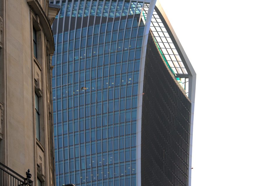 Chromatic city Junction in the Financial District of London.