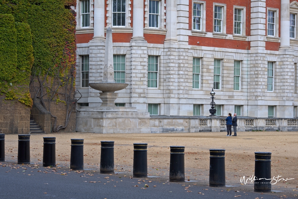 Fine Art, Limited Edition, Two Viewing, London, Walk Up, Railings, Alleyway, Passing By, Adjacent Building, Silver, Metallic, Polished, Private Garden, In-Between