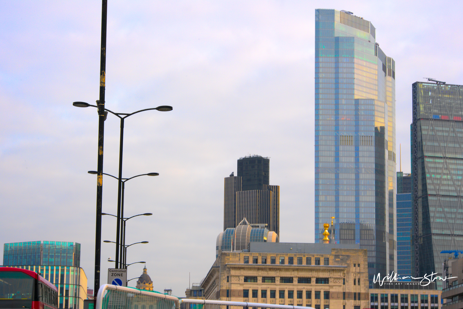 Fine Art, Limited Edition, Lined Street Lights, London.