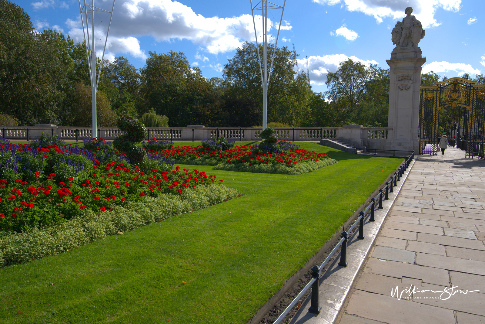 Fine Art, Limited Edition, Red Along Pathway, London.